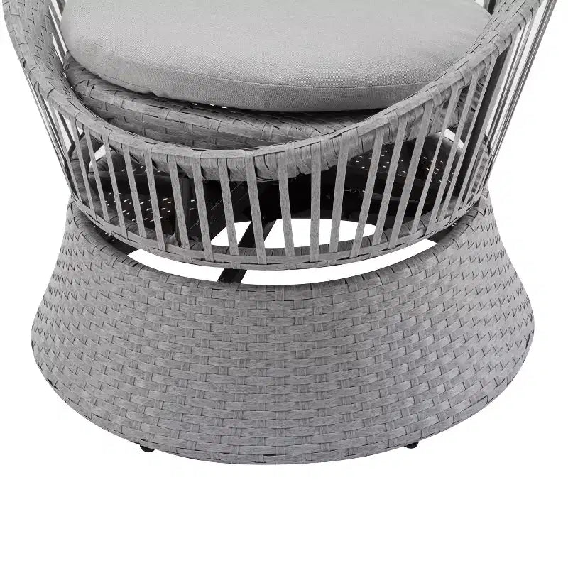 Christopher Knight Home Acheson Modern Outdoor Rattan and Iron Upholstered Accent Chair