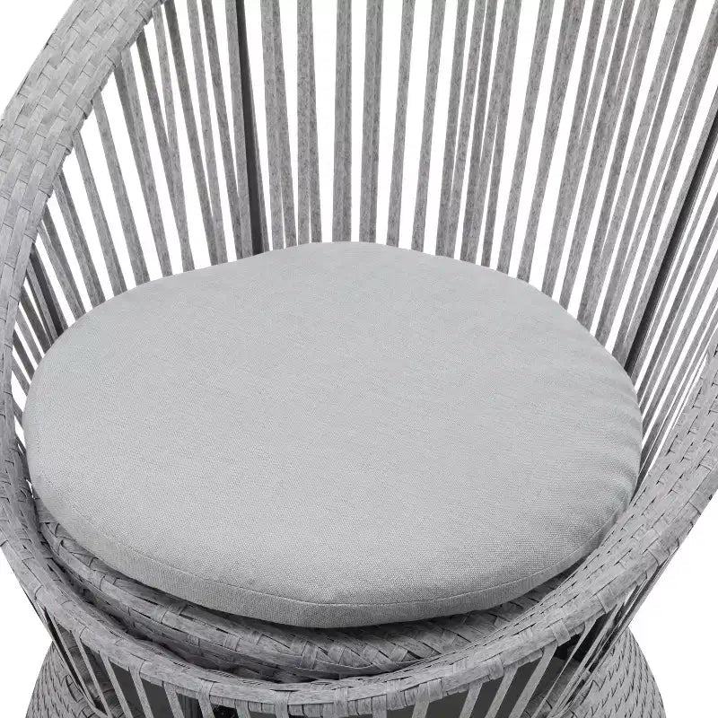 Christopher Knight Home Acheson Modern Outdoor Rattan and Iron Upholstered Accent Chair