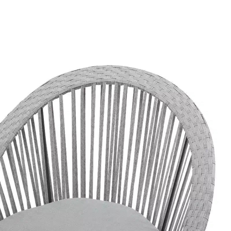Christopher Knight Home Acheson Modern Outdoor Rattan and Iron Upholstered Accent Chair