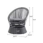 Christopher Knight Home Acheson Modern Outdoor Rattan and Iron Upholstered Accent Chair