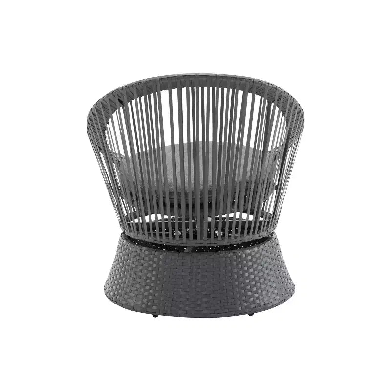 Christopher Knight Home Acheson Modern Outdoor Rattan and Iron Upholstered Accent Chair