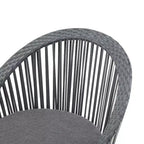 Christopher Knight Home Acheson Modern Outdoor Rattan and Iron Upholstered Accent Chair