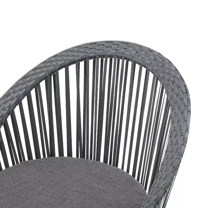Christopher Knight Home Acheson Modern Outdoor Rattan and Iron Upholstered Accent Chair