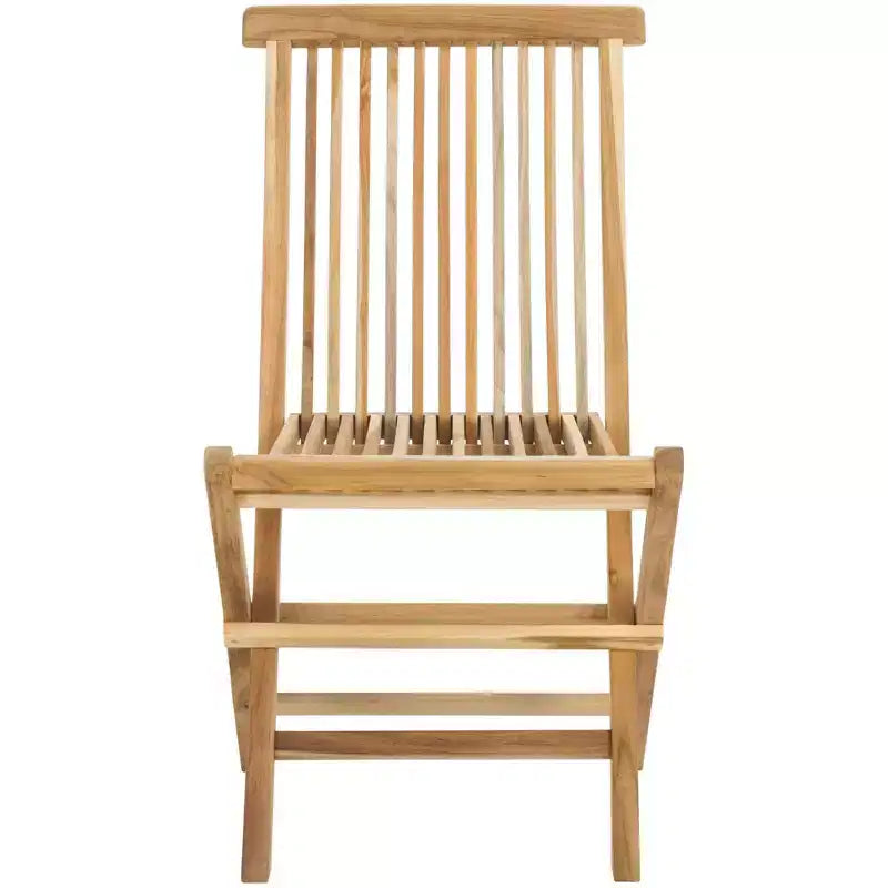 Marcus Teak Folding Chair Indoor/Outdoor (Set of 2) - PAT6600 - Natural - Safavieh