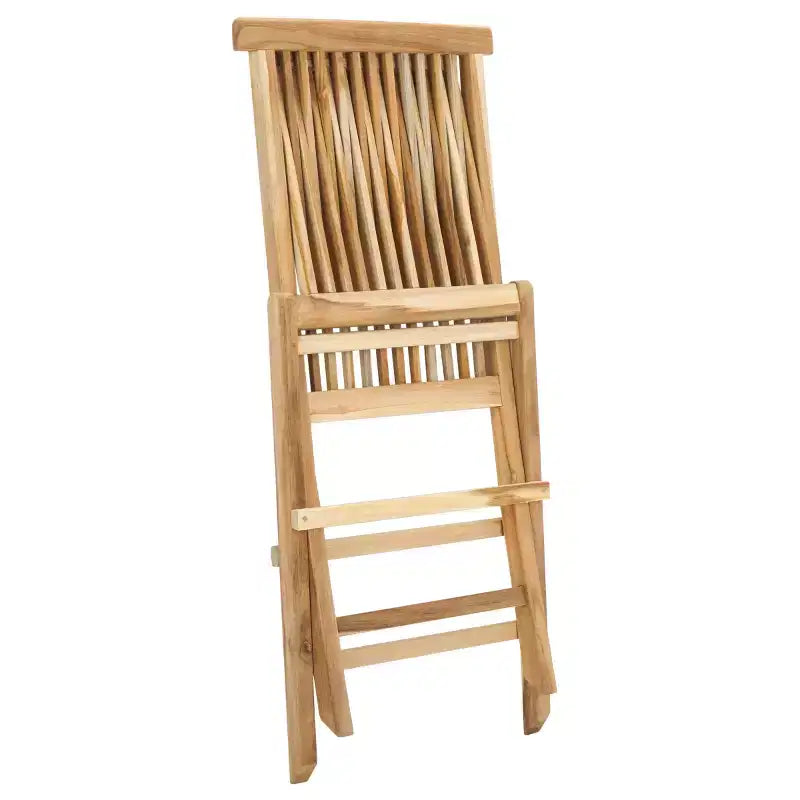 Marcus Teak Folding Chair Indoor/Outdoor (Set of 2) - PAT6600 - Natural - Safavieh