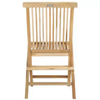 Marcus Teak Folding Chair Indoor/Outdoor (Set of 2) - PAT6600 - Natural - Safavieh