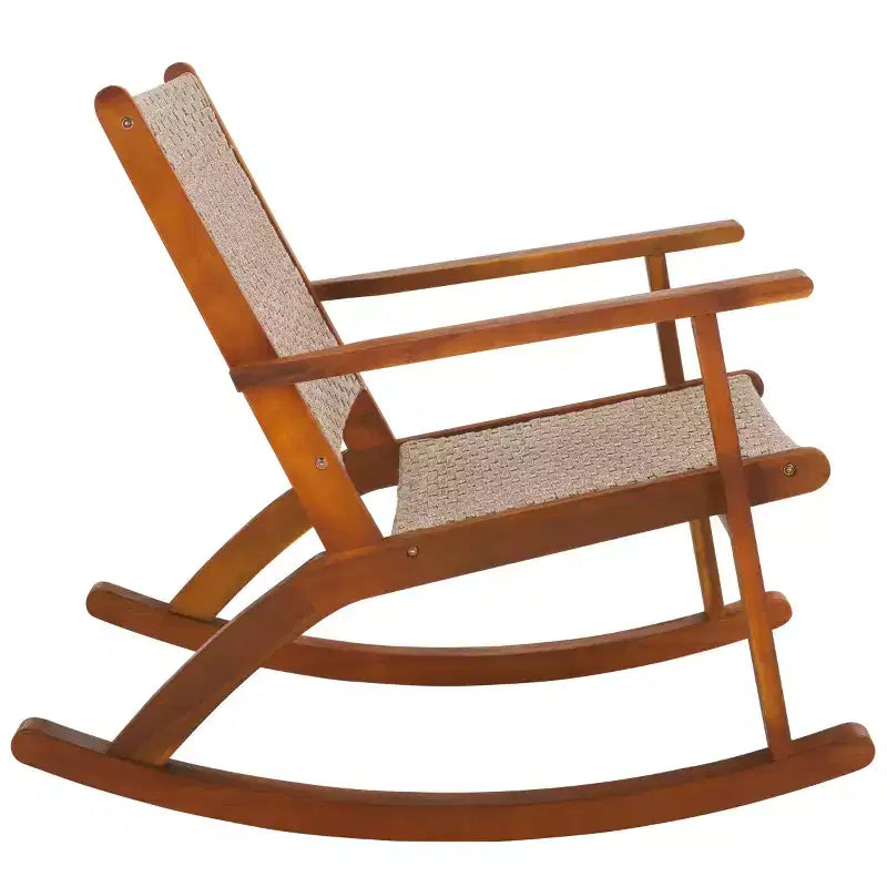 Daniel Rocking Chair Indoor/Outdoor - PAT7094 - Natural/Natural - Safavieh