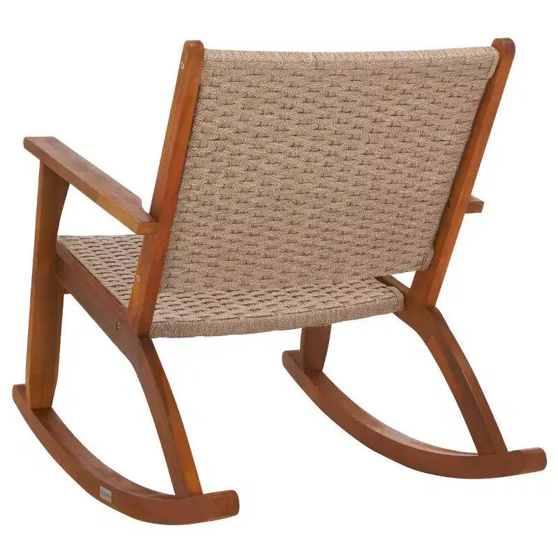 Daniel Rocking Chair Indoor/Outdoor - PAT7094 - Natural/Natural - Safavieh