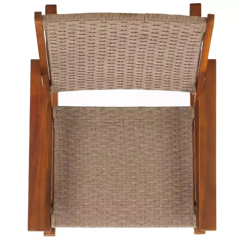 Daniel Rocking Chair Indoor/Outdoor - PAT7094 - Natural/Natural - Safavieh