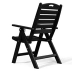 WestinTrends Malibu HDPE Adjustable Highback Folding Patio Dining Chair