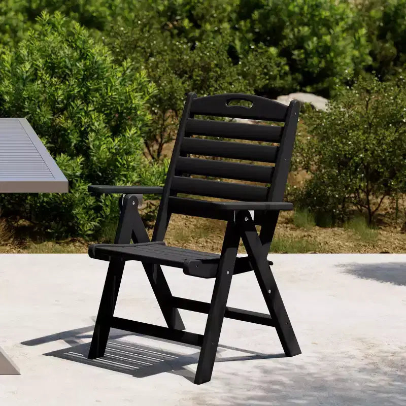 WestinTrends Malibu HDPE Adjustable Highback Folding Patio Dining Chair