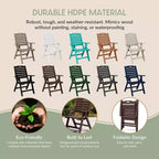 WestinTrends Malibu HDPE Adjustable Highback Folding Patio Dining Chair