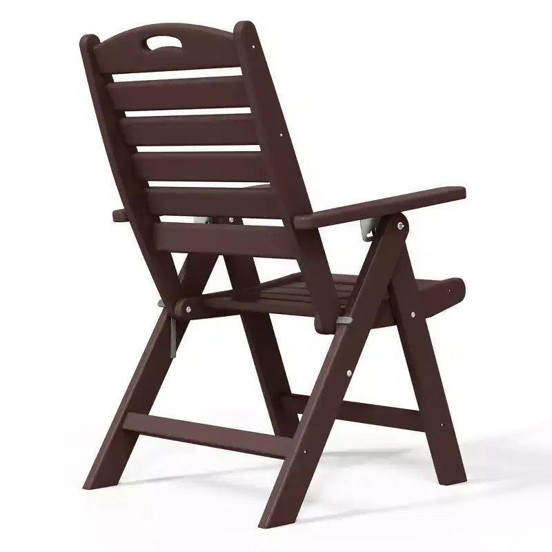 WestinTrends Malibu HDPE Adjustable Highback Folding Patio Dining Chair