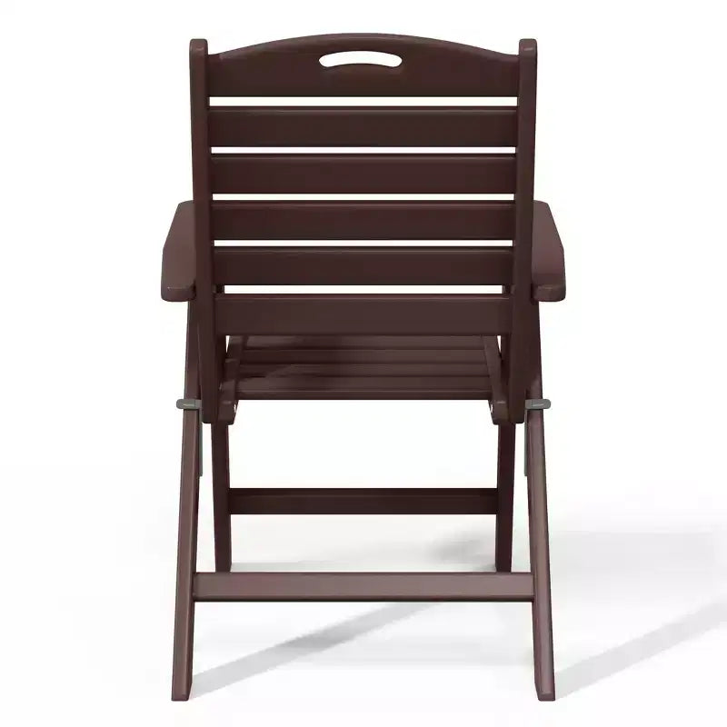 WestinTrends Malibu HDPE Adjustable Highback Folding Patio Dining Chair