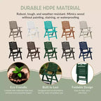WestinTrends Malibu HDPE Adjustable Highback Folding Patio Dining Chair