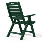 WestinTrends Malibu HDPE Adjustable Highback Folding Patio Dining Chair