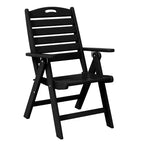 WestinTrends Malibu HDPE Adjustable Highback Folding Patio Dining Chair