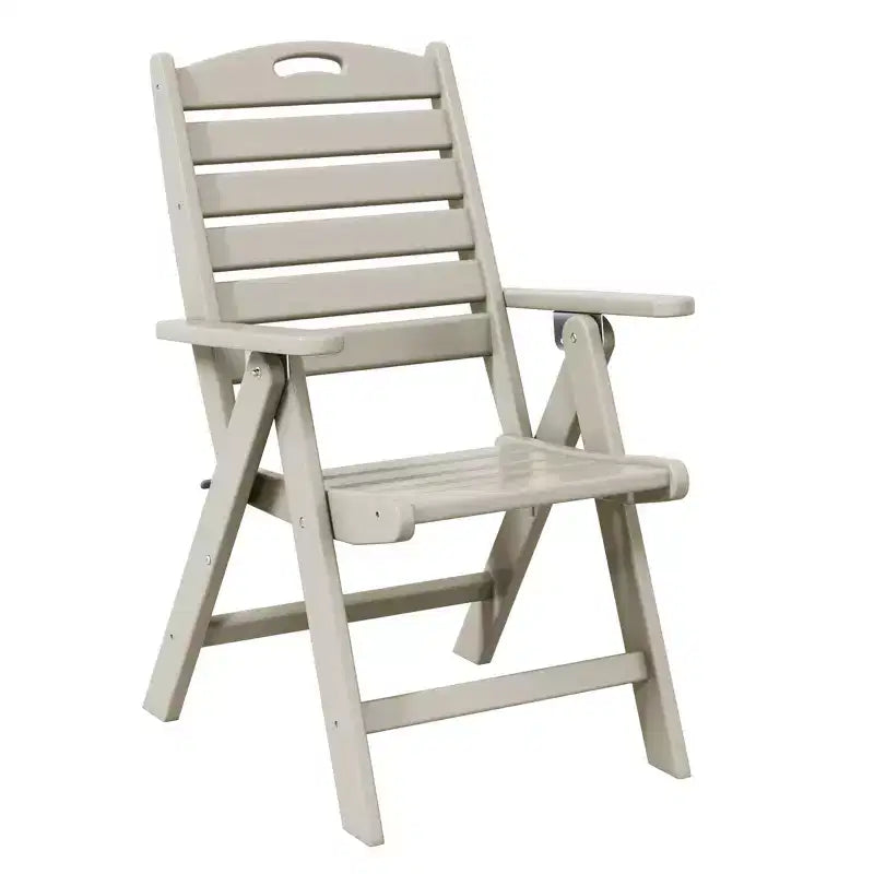 WestinTrends Malibu HDPE Adjustable Highback Folding Patio Dining Chair