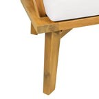 Christopher Knight Home Dean Outdoor Acacia Wood Club Chairs with Cushions (Set of 2), White and Teak