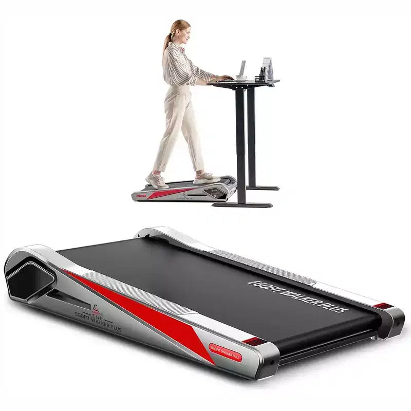 EGOFIT Walker Pro M1 - Cool Grey, Under Desk Treadmill, 5% Incline, LCD Display