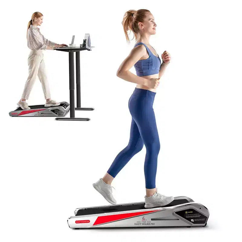 EGOFIT Walker Pro M1 - Cool Grey, Under Desk Treadmill, 5% Incline, LCD Display