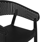 WestinTrends Playa Outdoor Modern Stackable Plastic Resin Patio Dining Armchair (Set of 2)
