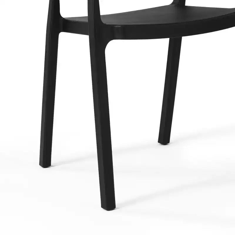 WestinTrends Playa Outdoor Modern Stackable Plastic Resin Patio Dining Armchair (Set of 2)