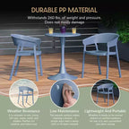 WestinTrends Playa Outdoor Modern Stackable Plastic Resin Patio Dining Armchair (Set of 2)