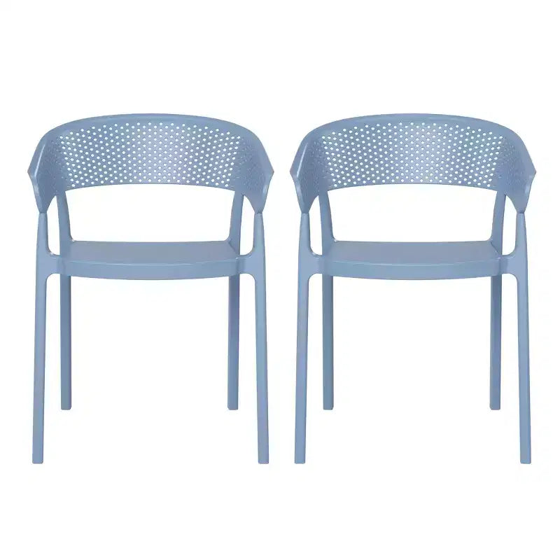 WestinTrends Playa Outdoor Modern Stackable Plastic Resin Patio Dining Armchair (Set of 2)