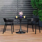 WestinTrends Playa Outdoor Modern Stackable Plastic Resin Patio Dining Armchair (Set of 2)