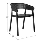 WestinTrends Playa Outdoor Modern Stackable Plastic Resin Patio Dining Armchair (Set of 2)