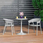 WestinTrends Playa Outdoor Modern Stackable Plastic Resin Patio Dining Armchair (Set of 2)