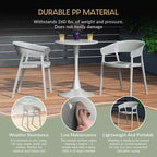 WestinTrends Playa Outdoor Modern Stackable Plastic Resin Patio Dining Armchair (Set of 2)