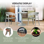WestinTrends Playa Outdoor Modern Stackable Plastic Resin Patio Dining Armchair (Set of 2)