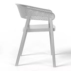 WestinTrends Playa Outdoor Modern Stackable Plastic Resin Patio Dining Armchair (Set of 2)