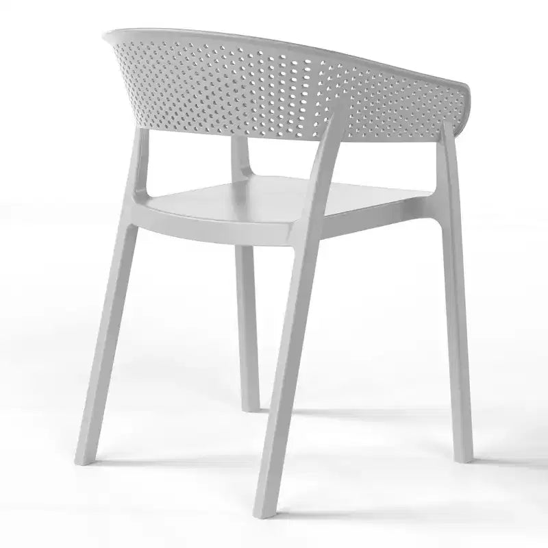 WestinTrends Playa Outdoor Modern Stackable Plastic Resin Patio Dining Armchair (Set of 2)