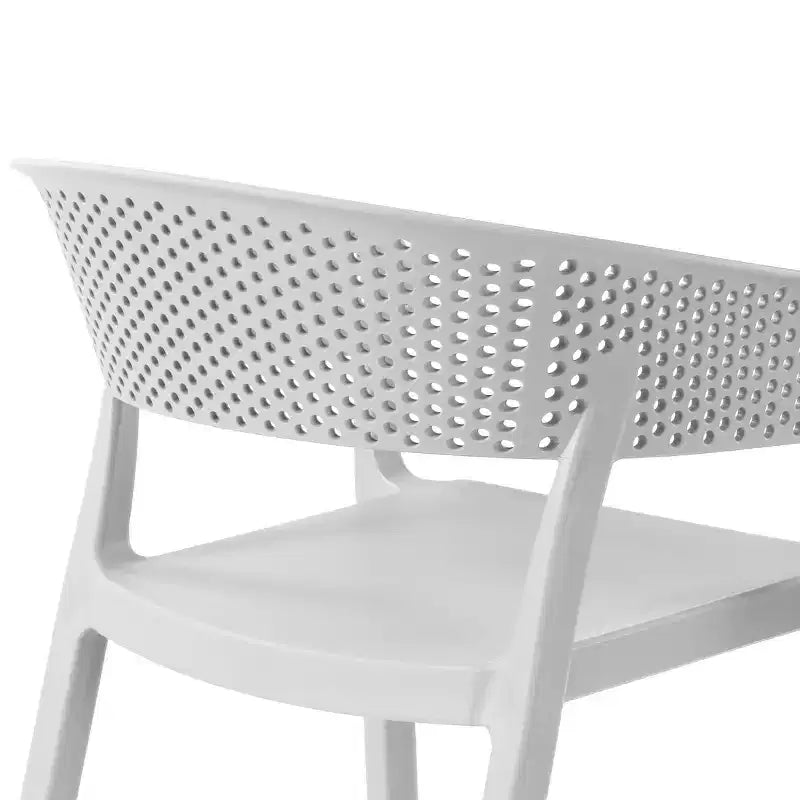 WestinTrends Playa Outdoor Modern Stackable Plastic Resin Patio Dining Armchair (Set of 2)