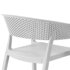 WestinTrends Playa Outdoor Modern Stackable Plastic Resin Patio Dining Armchair (Set of 2)