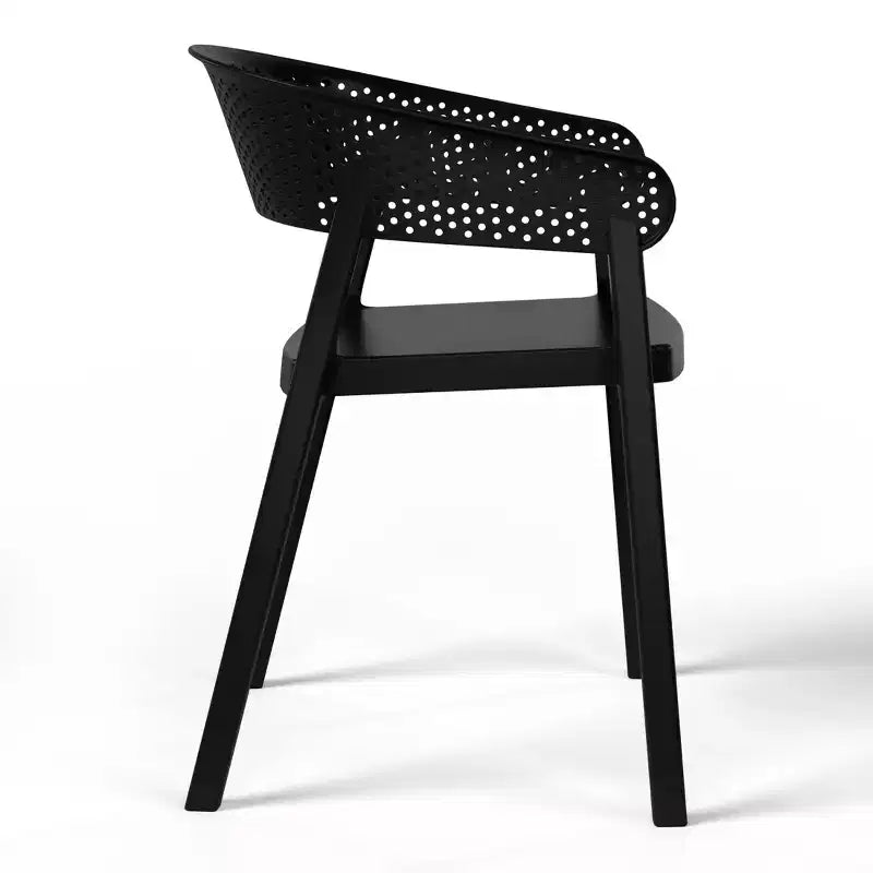 WestinTrends Playa Outdoor Modern Stackable Plastic Resin Patio Dining Armchair (Set of 2)