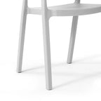 WestinTrends Playa Outdoor Modern Stackable Plastic Resin Patio Dining Armchair (Set of 2)