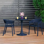 WestinTrends Playa Outdoor Modern Stackable Plastic Resin Patio Dining Armchair (Set of 2)