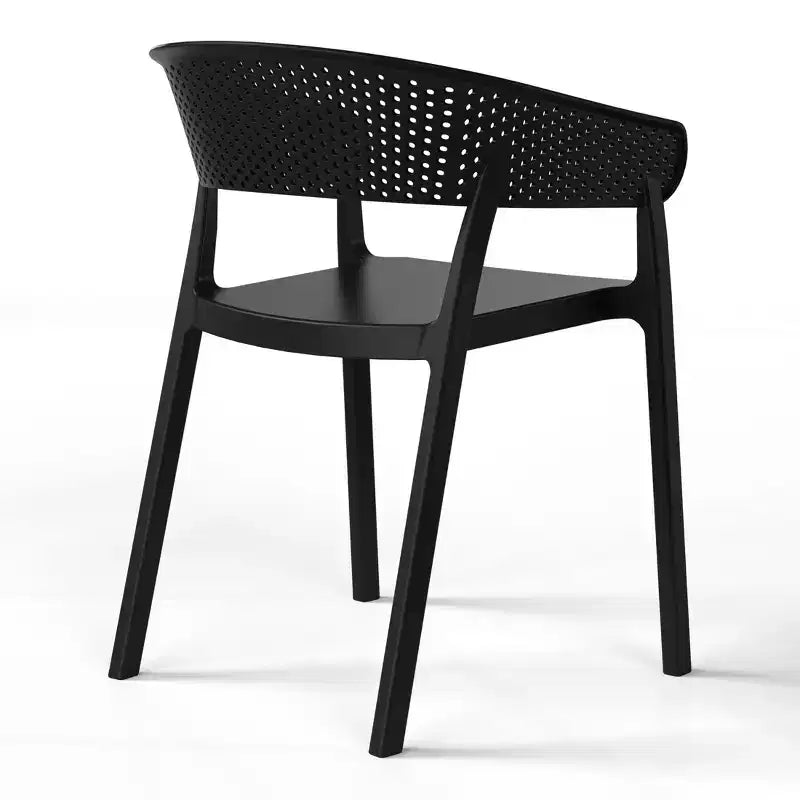 WestinTrends Playa Outdoor Modern Stackable Plastic Resin Patio Dining Armchair (Set of 2)