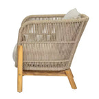 Christopher Knight Home Timothy Patio Aluminum, Acacia and Rope Club Chairs with 6 Cushions (Set of 2)