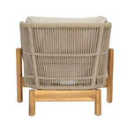 Christopher Knight Home Timothy Patio Aluminum, Acacia and Rope Club Chairs with 6 Cushions (Set of 2)