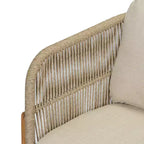 Christopher Knight Home Timothy Patio Aluminum, Acacia and Rope Club Chairs with 6 Cushions (Set of 2)