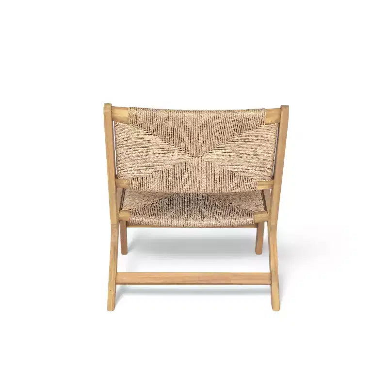Christopher Knight Home Karla Outdoor Rustic Acacia Wood and Rattan Armless Lounge Chair (Set of 2)