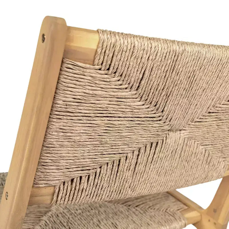Christopher Knight Home Karla Outdoor Rustic Acacia Wood and Rattan Armless Lounge Chair (Set of 2)