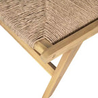 Christopher Knight Home Karla Outdoor Rustic Acacia Wood and Rattan Armless Lounge Chair (Set of 2)