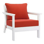 WestinTrends Avalon Outdoor 6-Piece Modular Sectional Patio Furniture Sofa Set, White/Orange