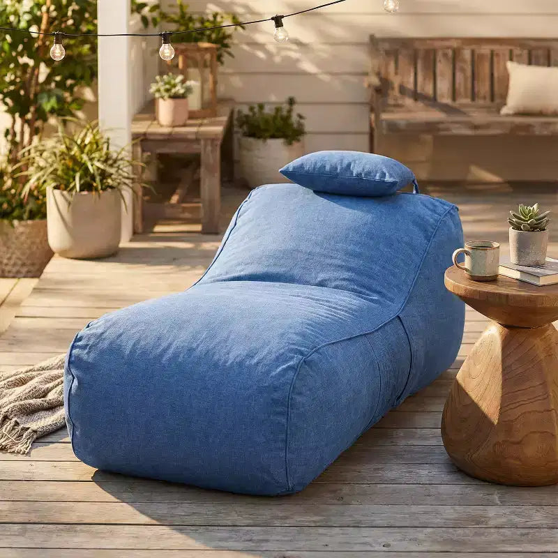Christopher Knight Home Maeve Outdoor Modern Versatile Bean Bag Lounge Chair with a Pillow